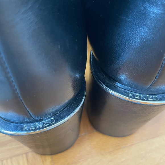 Kenzo leather black ankle boots - Picture 8 of 9